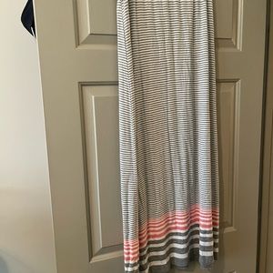 Spandex Comfy Fold-Over Flare Long Maxi Skirt